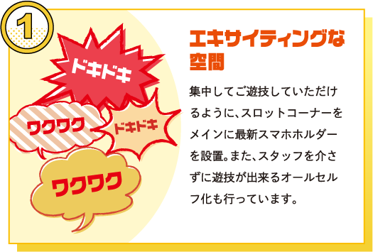 ①エキサイティングな空間